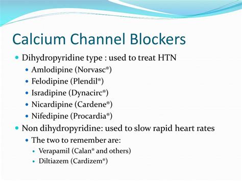 beta blocker list|List of Calcium channel blockers (calcium antagonists) .